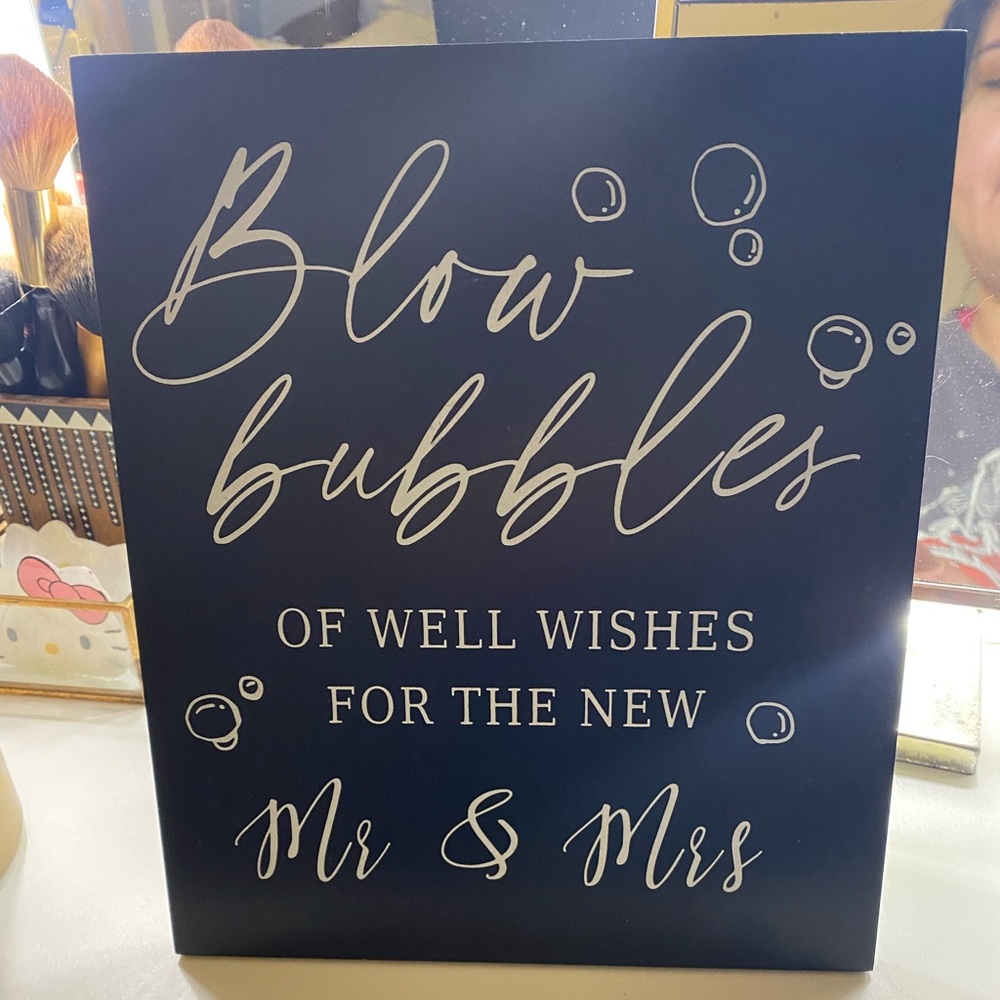 Elegant Black Wedding Sign for Well Wishes